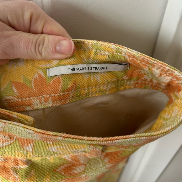 Zara Marine Straight Sunflower Pants Sz 10 - Picture 6 of 6